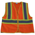 Petra Roc OV2-CB1-L-XL Safety Vest Ansi Class Ii Orange Solid Contrast