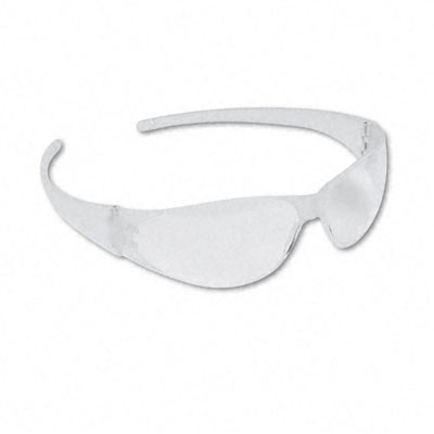 Crews CK100 Checkmate Wraparound Safety Glasses- CLR Polycarbonate Fra