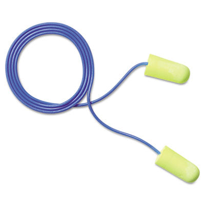 3M 3111250 E-A-Rsoft Yellow Neons Soft Foam Ear Plugs  Corded  Regular